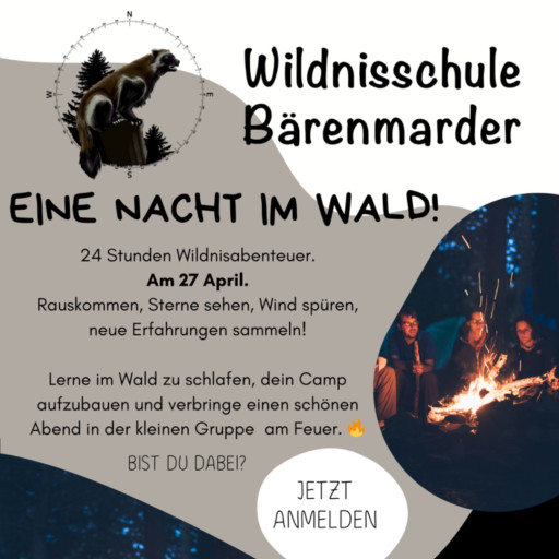 Preview image of class Eine Nacht im Wald! 24 Stunden Wildnisabenteuer im Camp Bärenmarder